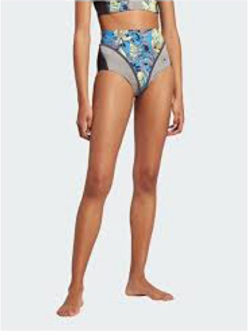 Adidas x Stella McCartney True Nature High-Waist Floral Panel Bikini Bottom